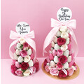 30cm Ombre Pink Pearl Strawberry Tower (Medium)